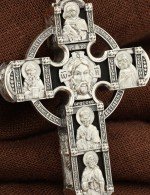 Крест из серебра 925 пробы c эбеновым деревом