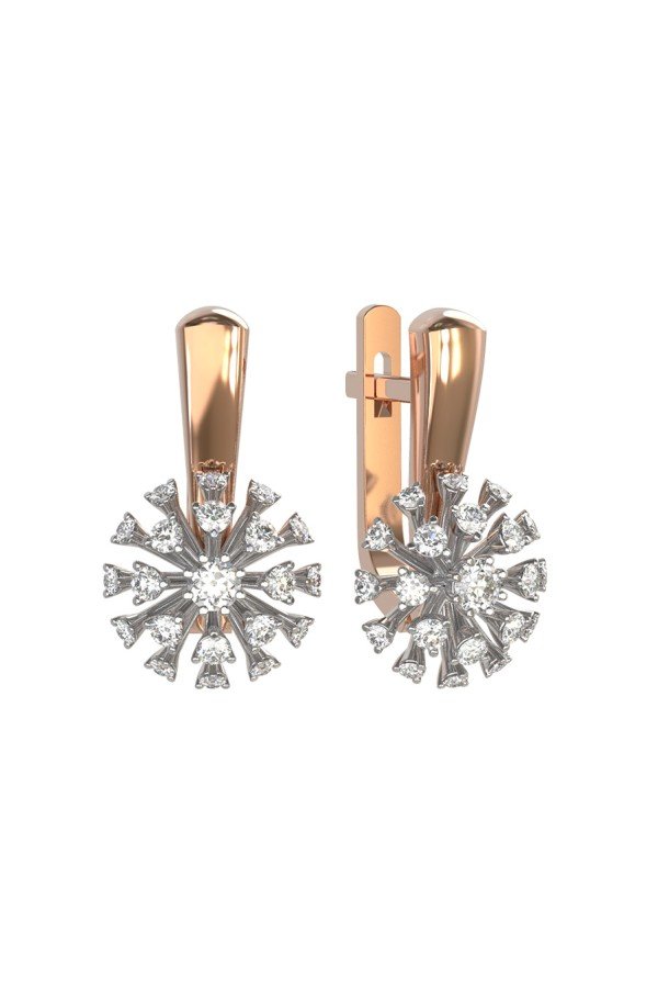 Серьги из золота c бриллиантами