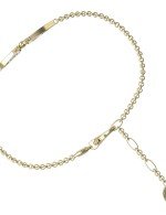 Браслет из лимонного золота c лазуритом и перламутром