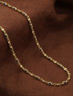 Цепь из лимонного золота c лазуритом