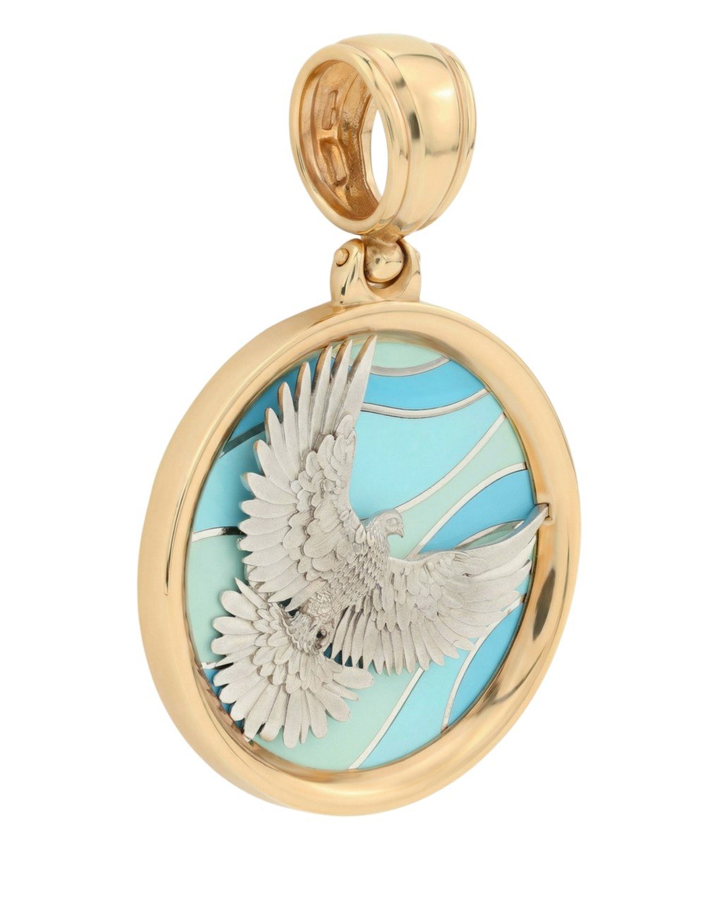 Подвеска из золота c эмалью