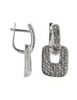 Серьги из белого золота c бриллиантами