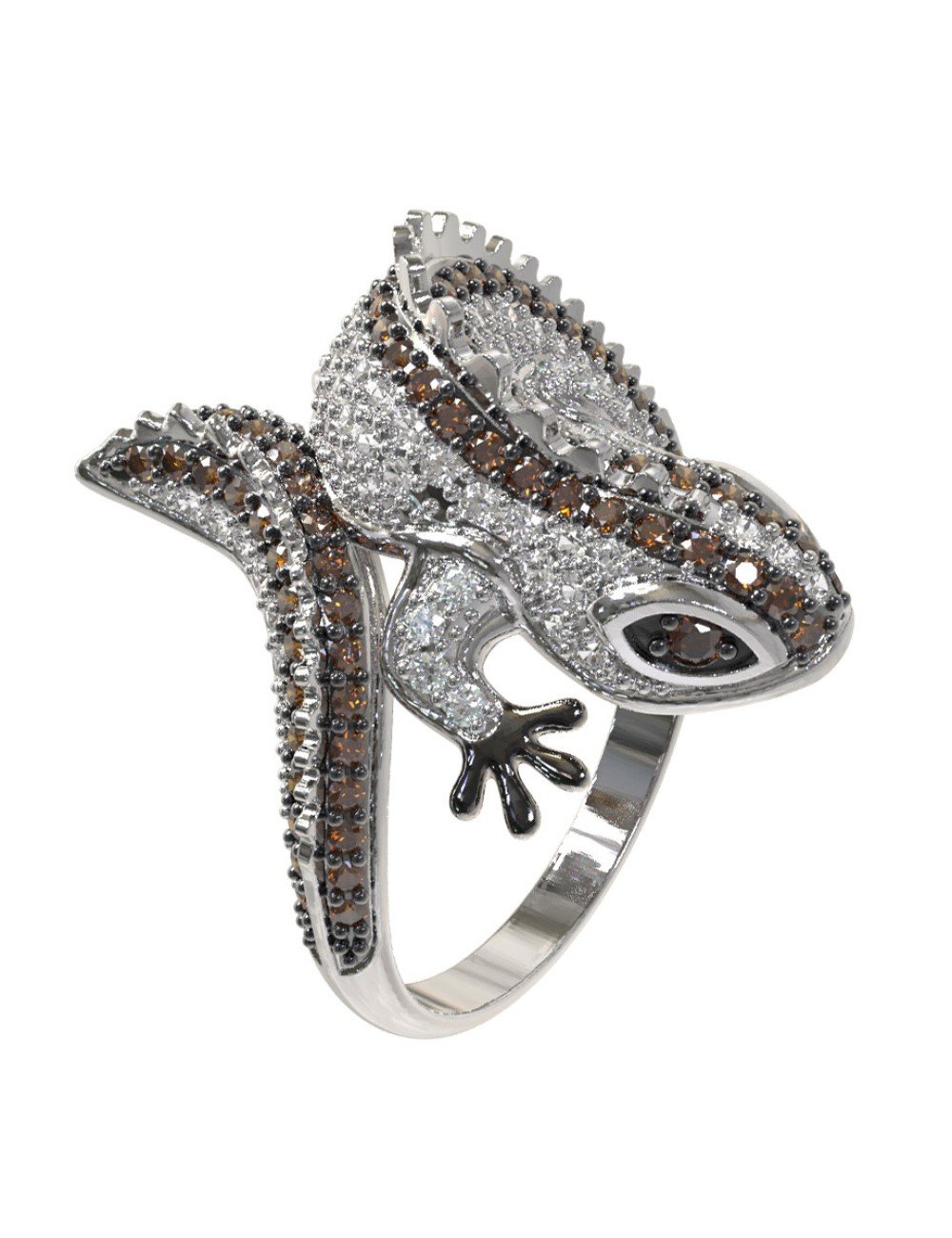 Кольцо из белого золота c фианитом