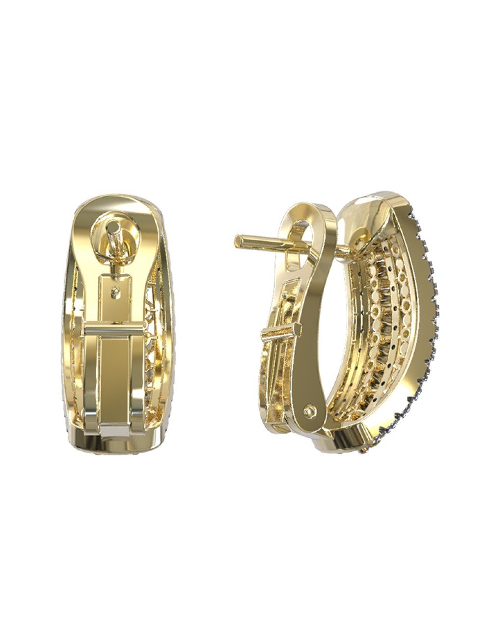 Серьги из лимонного золота c бриллиантами