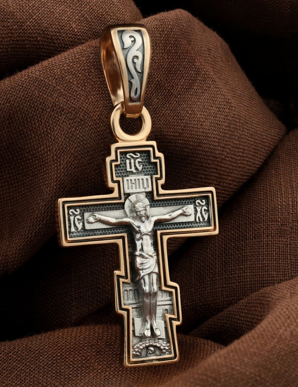 Крест из лимонного золота