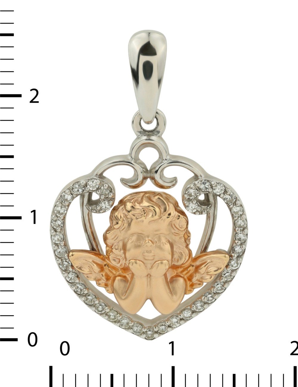 Подвеска из белого золота c бриллиантами