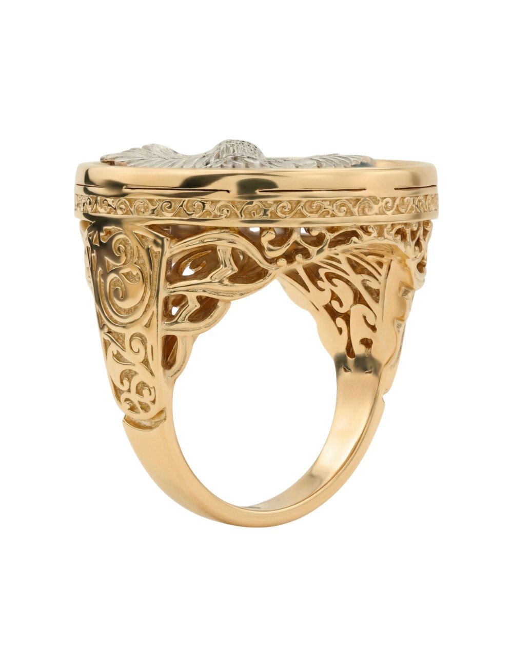 Кольцо из золота c эмалью