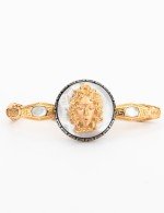 Браслет из золота c эмалью и перламутром