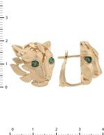 Серьги из золота c изумрудом