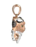 Подвеска из золота c эмалью, бриллиантами и рубином