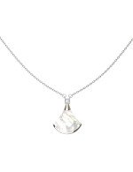 Колье из белого золота c бриллиантами и перламутром