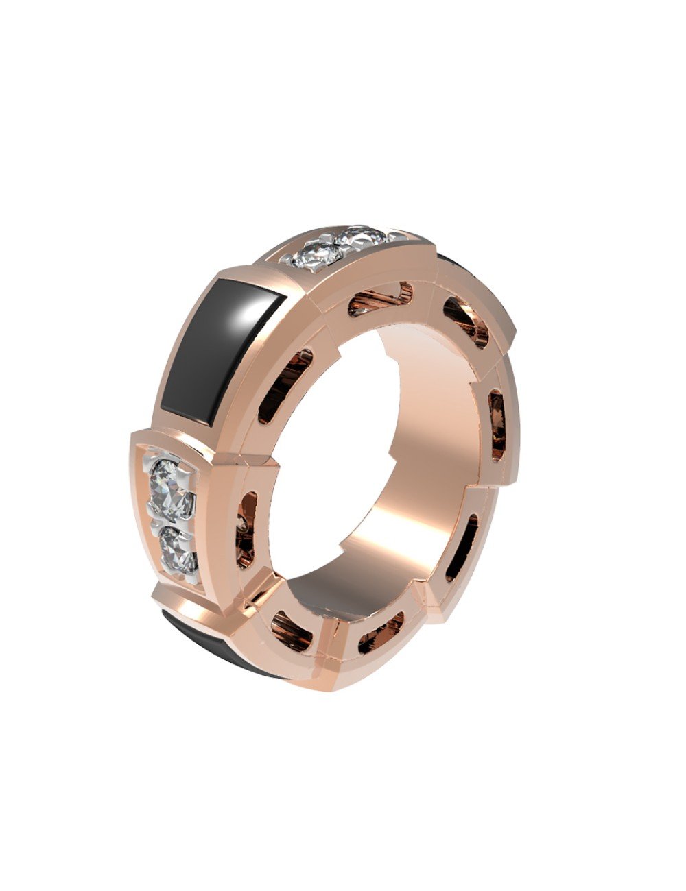 Подвеска из золота c бриллиантами и ониксом