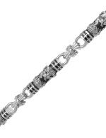 Цепь из белого золота c эбеновым деревом