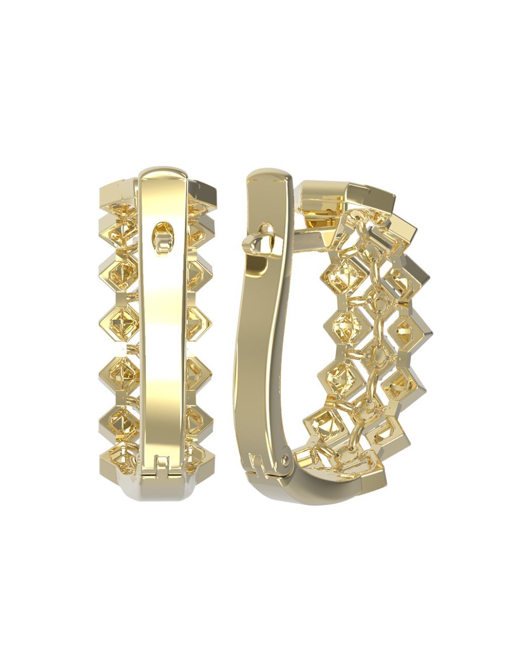 Серьги из лимонного золота c бриллиантами