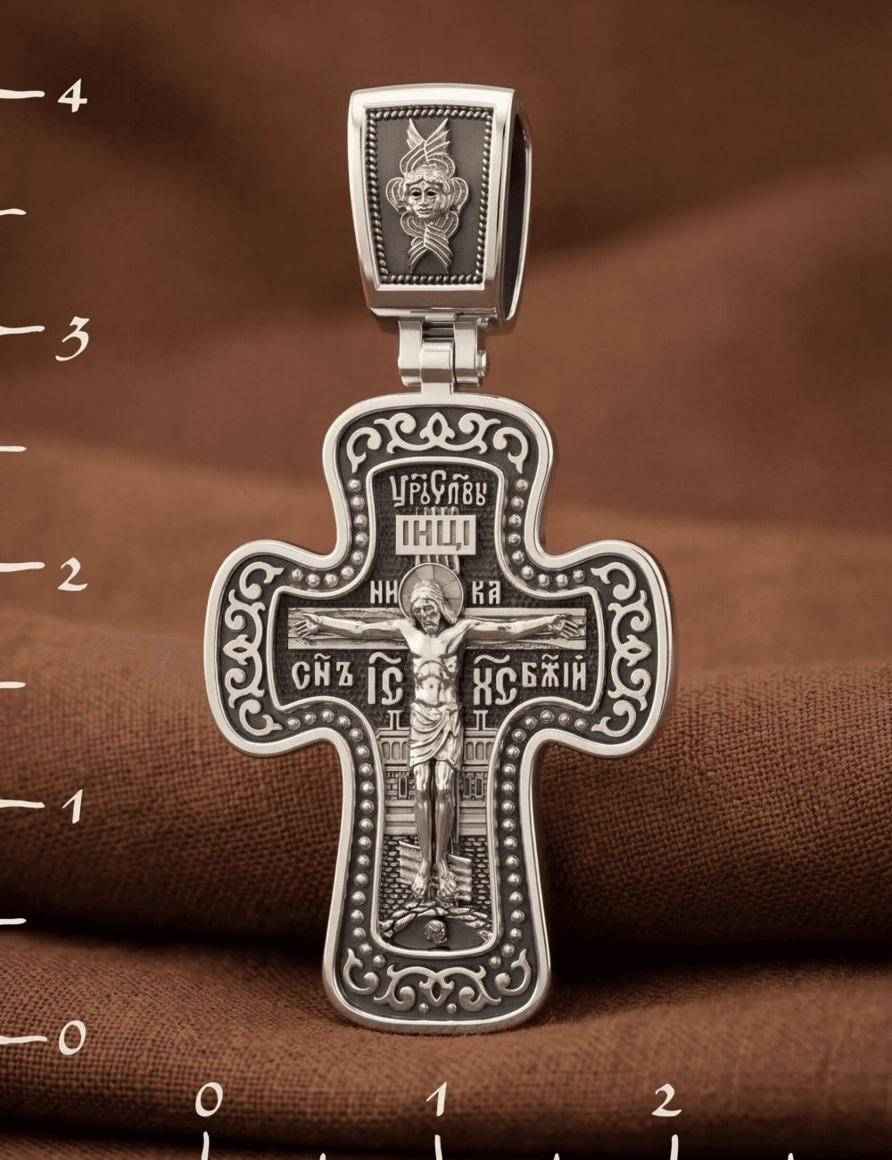 Крест из белого золота