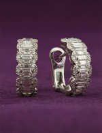 Серьги из белого золота c бриллиантами