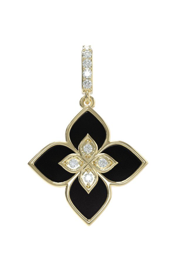 Подвеска из лимонного золота c бриллиантами и ониксом