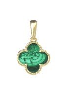 Подвеска из лимонного золота c малахитом