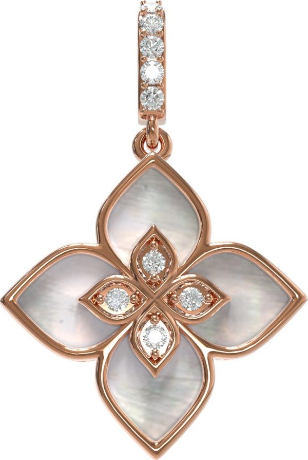 Подвеска из золота c бриллиантами и перламутром