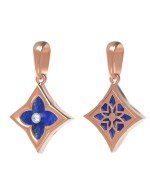 Подвеска из золота c бриллиантами и лазуритом