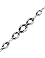 Браслет из белого золота c бриллиантами и ониксом