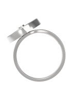 Кольцо из белого золота c бриллиантами и перламутром