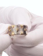 Кольцо из серебра и золота c рубином