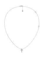 Крест из белого золота c бриллиантами