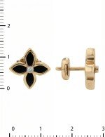 Серьги из золота c бриллиантами и ониксом