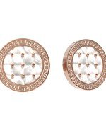 Серьги из золота c эмалью и перламутром