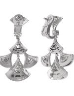 Серьги из белого золота c бриллиантами