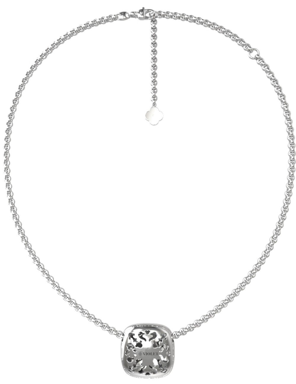 Колье из белого золота c бриллиантами и ониксом