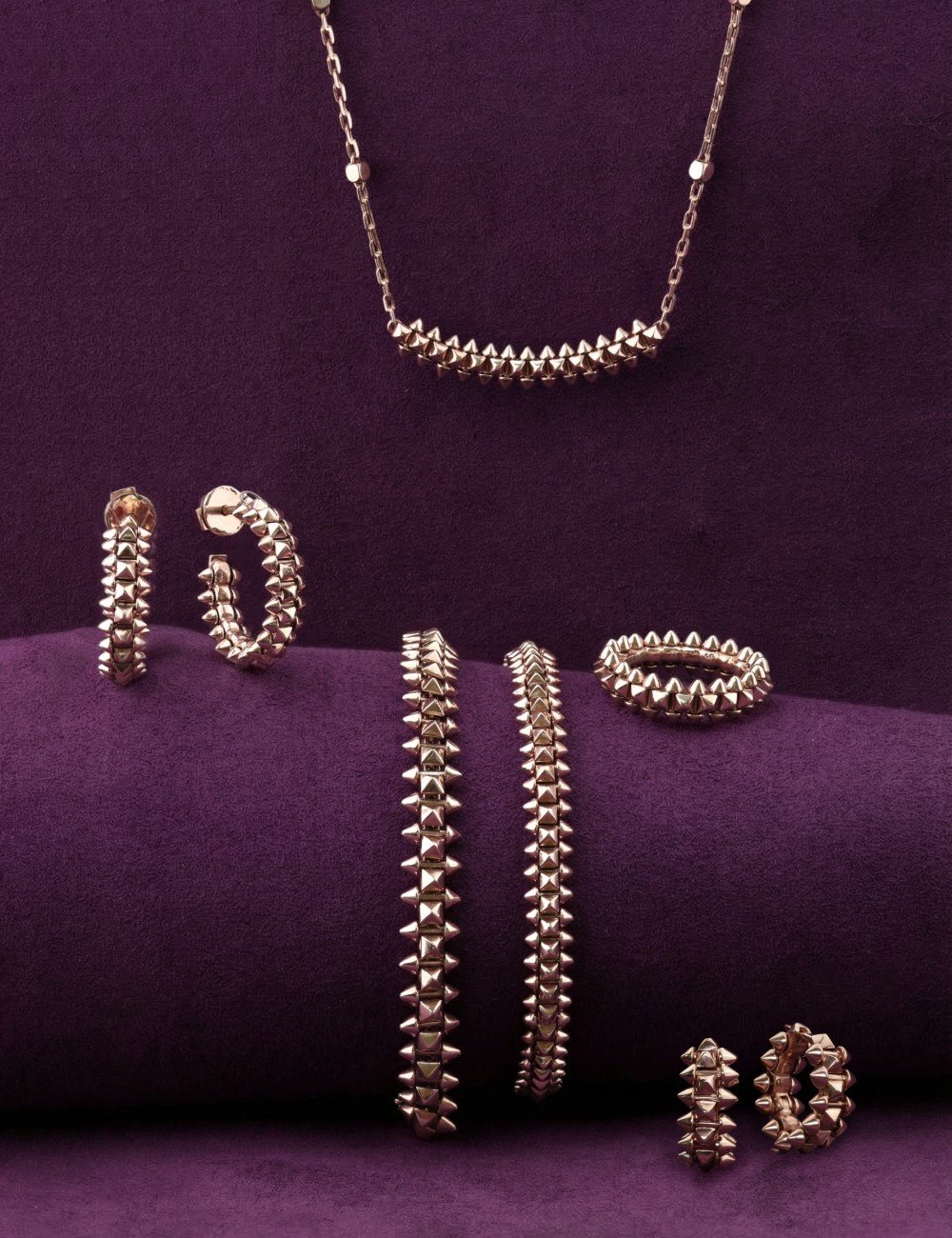 Серьги из розового золота