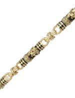 Цепь из лимонного золота c эбеновым деревом