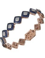 Браслет из золота c бриллиантами и сапфиром