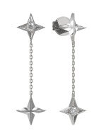 Серьги из белого золота c бриллиантами