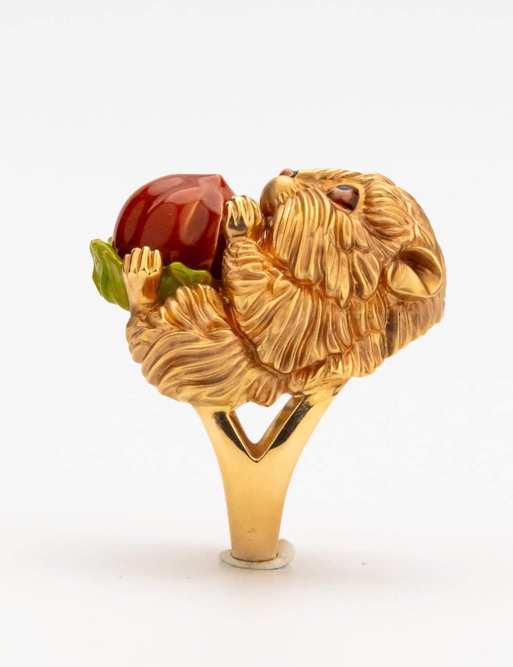 Кольцо из золота c эмалью