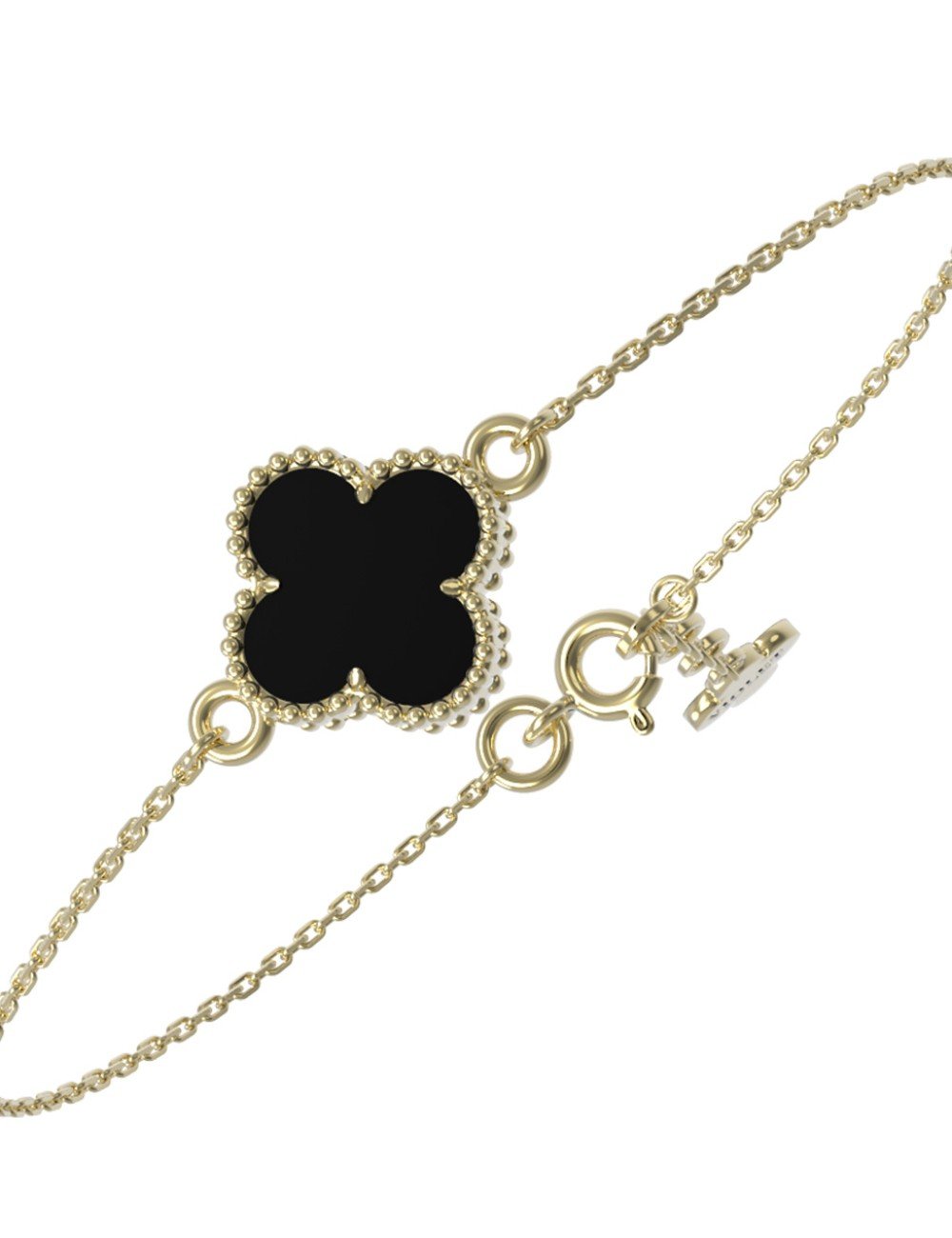 Браслет из лимонного золота c ониксом