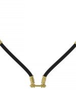 Шнурок шёлковый из лимонного золота c шёлковым шнурком