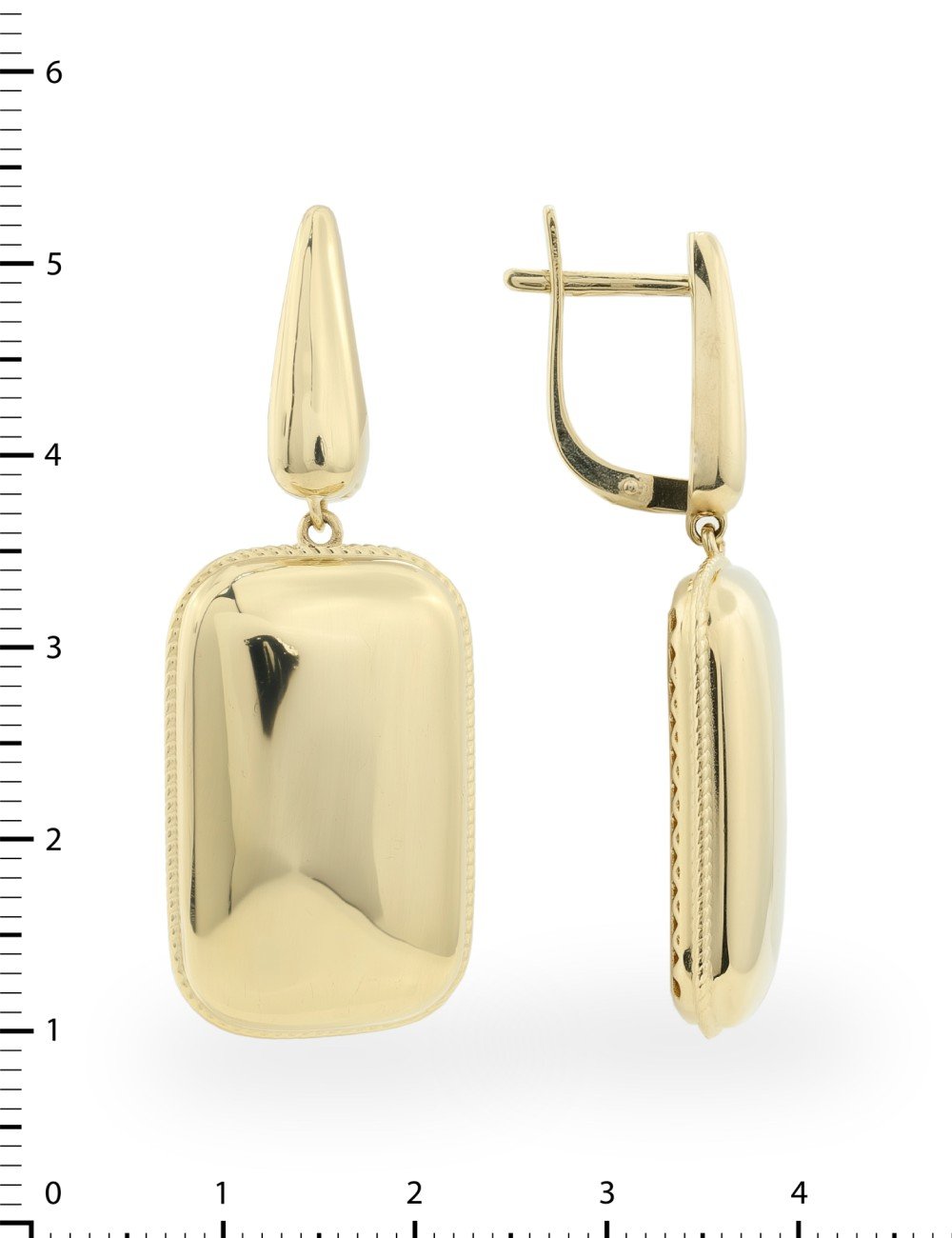 Серьги из лимонного золота