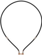 Гайтан из золота c кожаным шнурком