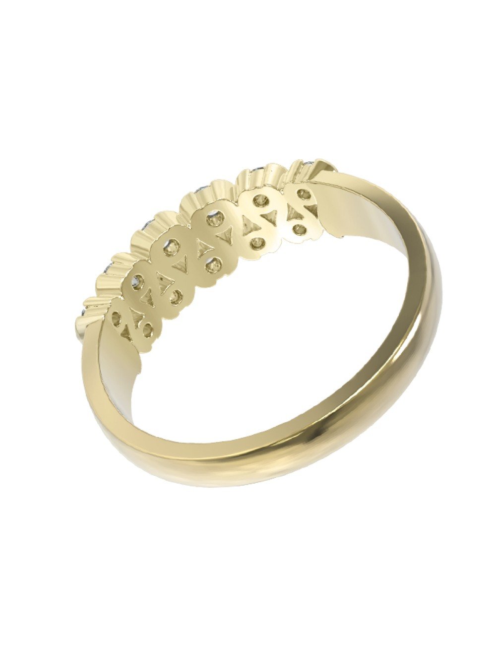 Кольцо из лимонного золота c бриллиантами