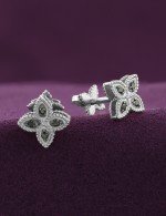 Серьги из белого золота c бриллиантами