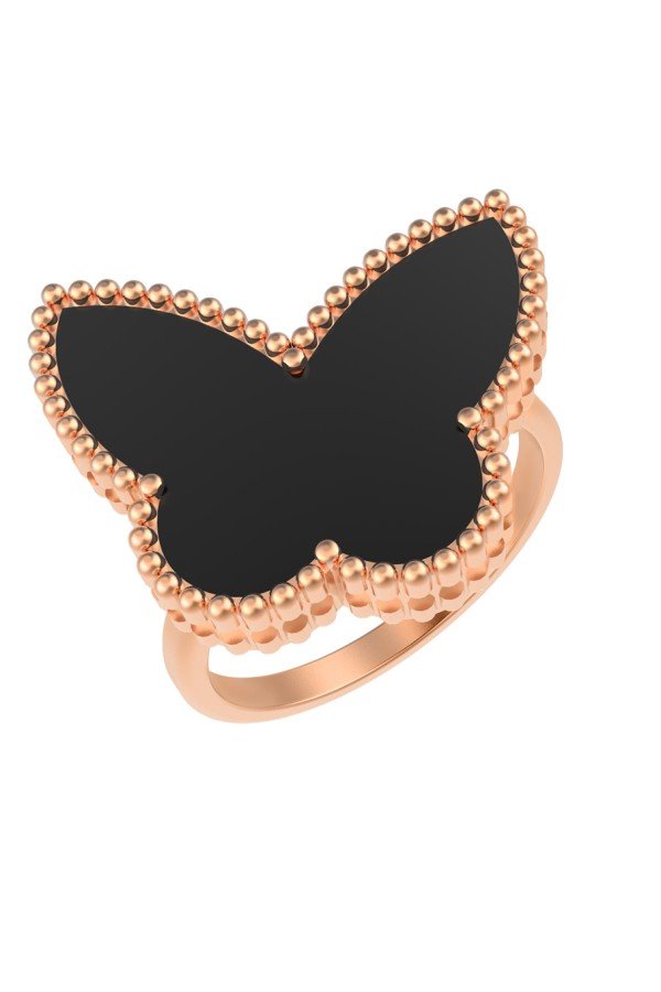 Кольцо из золота c ониксом