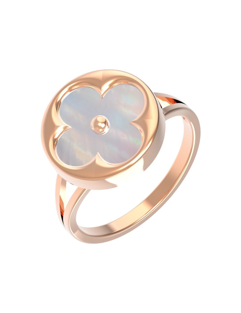 Кольцо из золота c перламутром