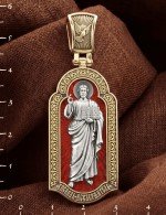 Образок из лимонного золота c эмалью