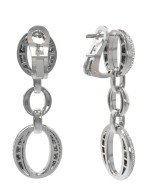 Серьги из белого золота c бриллиантами