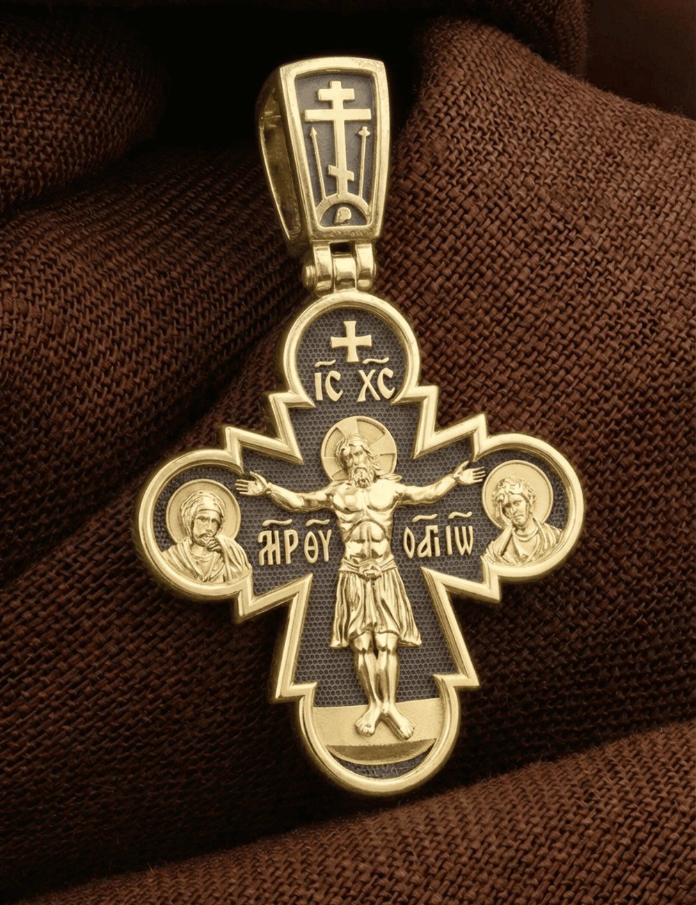 Крест из лимонного золота