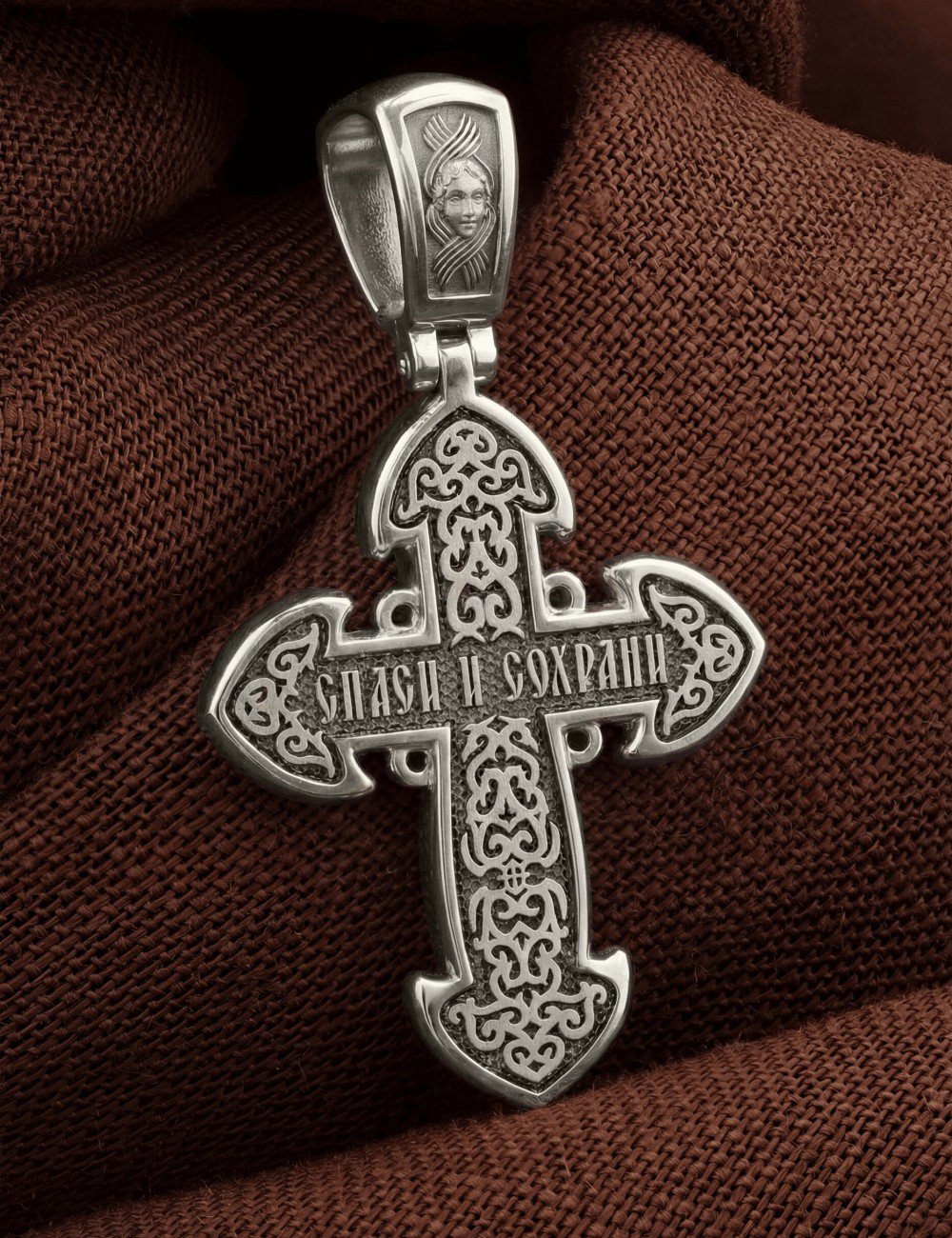 Крест из белого золота