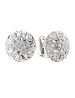 Серьги из белого золота c бриллиантами